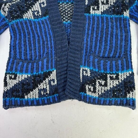 Free People Time and again chunky Cardigan Size S Aztec Geometric Knit Sweater - Picture 7 of 11